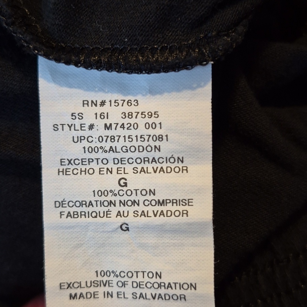 Champion women's size Large black cotton cropped pants VGUC - Picture 5 of 5